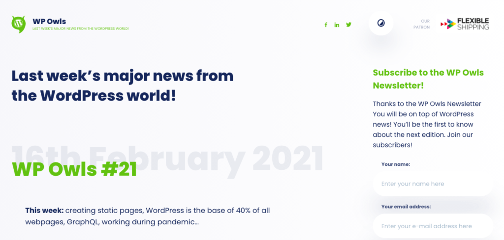 WP Weekly WordPress Newsletter