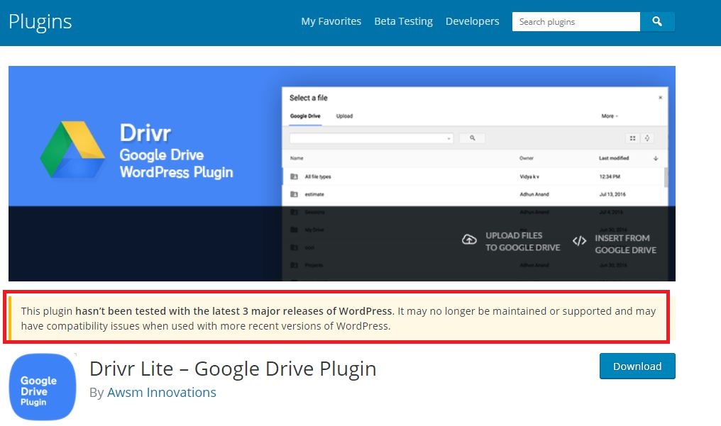 abandoned plugins