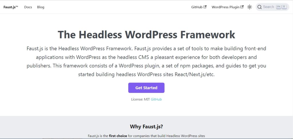 Faust framework for headless WordPress