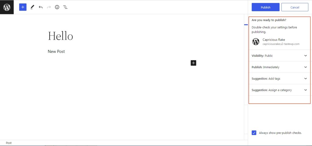 WordPress 6.0 new reminder settings