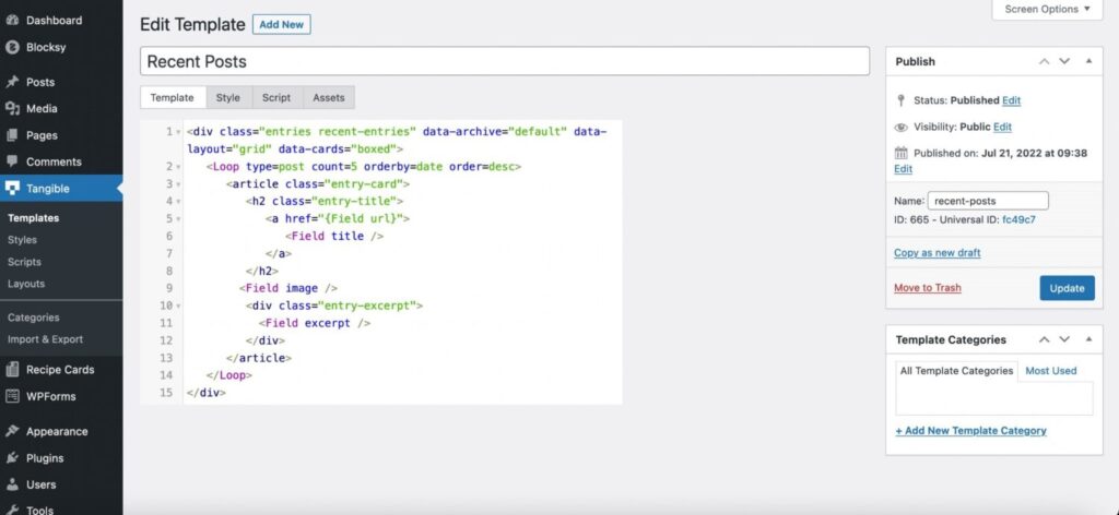 Loops & Logic - adding new templates