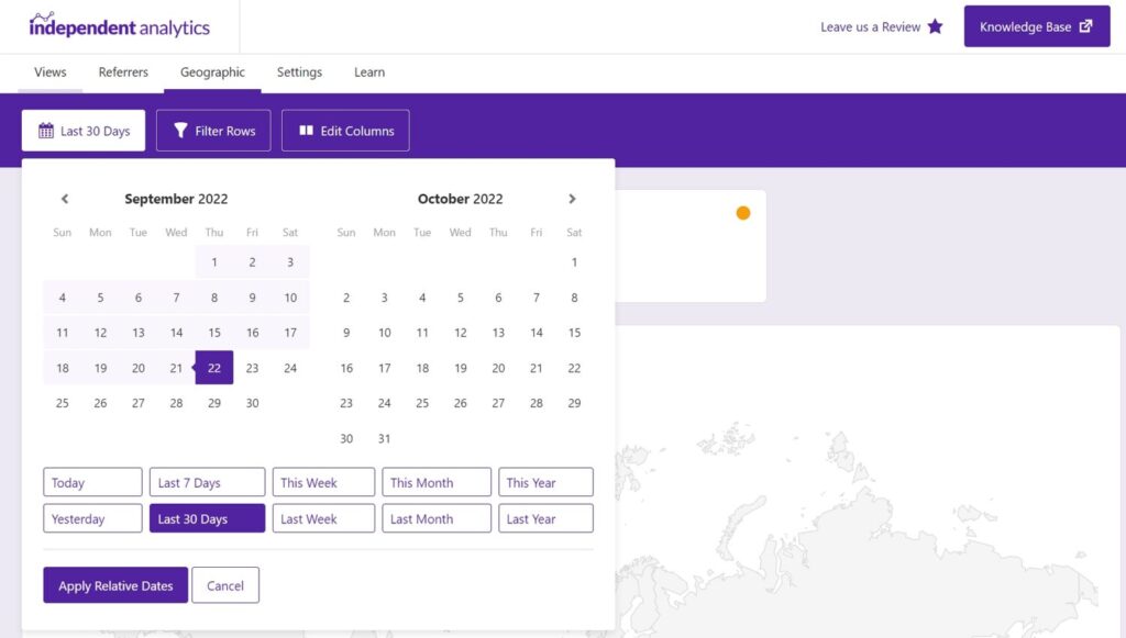 Independent Analytics Geographic Report