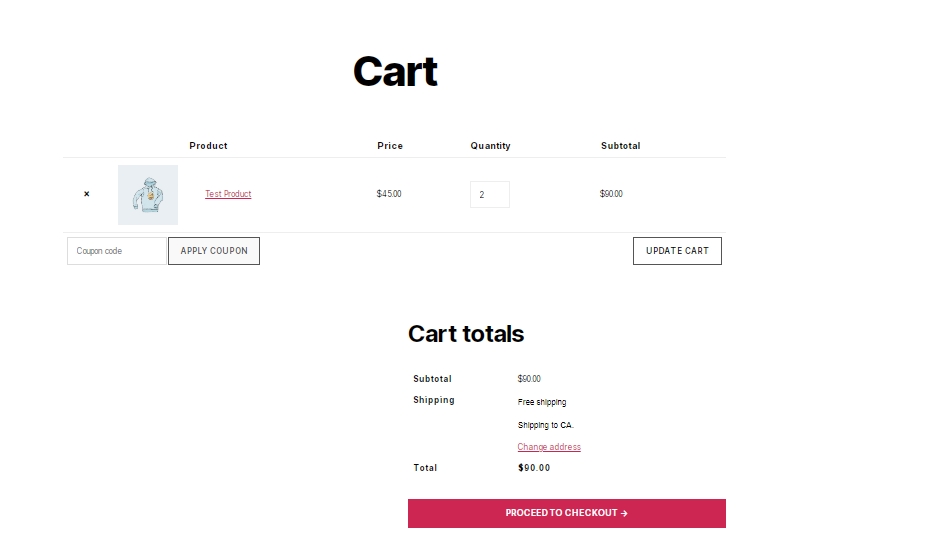 WooCommerce checkout page