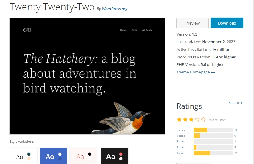 Twenty Twenty-Two block theme