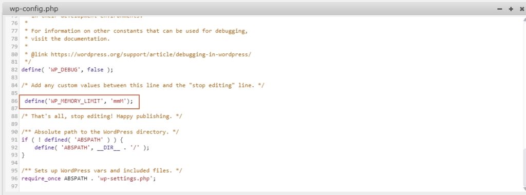 increase memory limit to solve 500 internal server error
