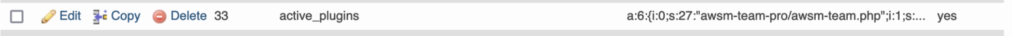 deactivate plugins from phpMyAdmin