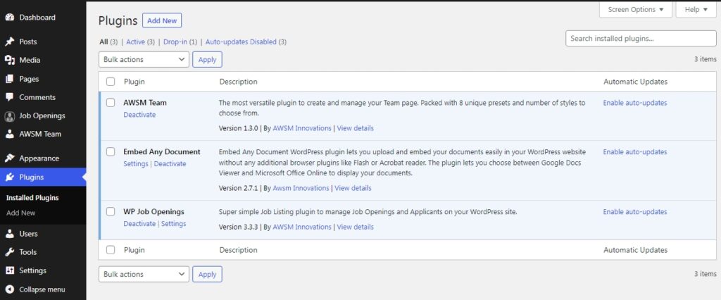 Limit the number of plugins to speed up a slow WordPress website