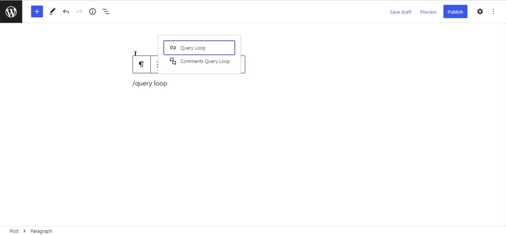 query loop