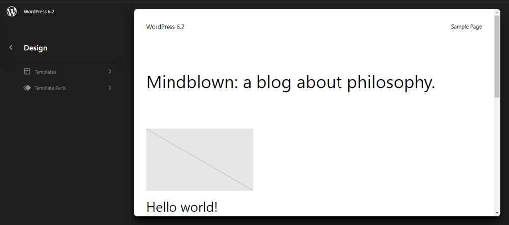New site editor in WordPress 6.2