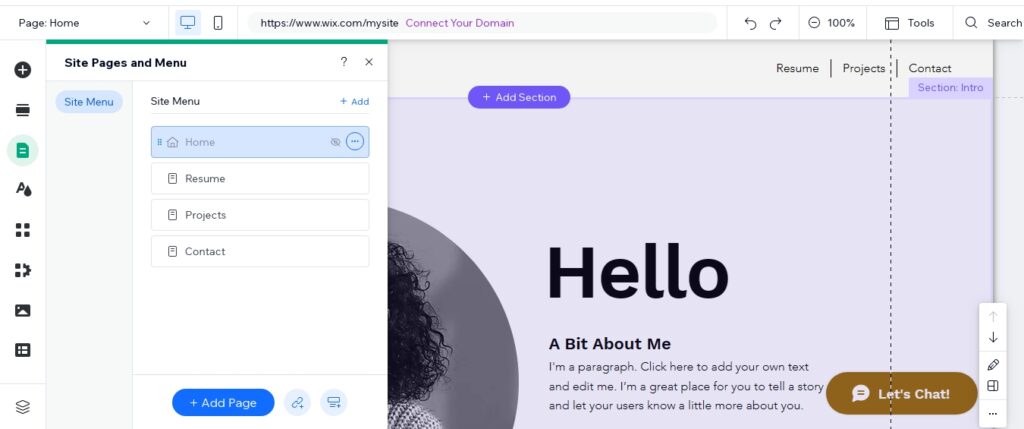 Wix website builder