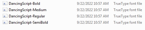 downloaded fonts to be hosted locally