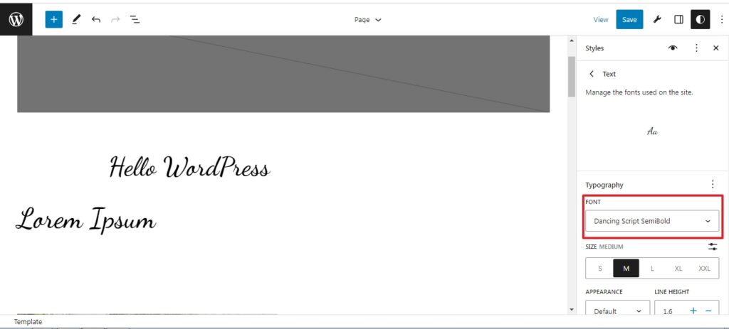 selecting locally hsoted fonts 