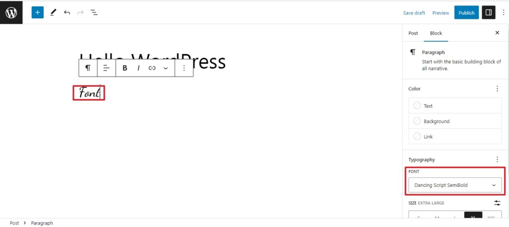 locally hosted fonts in the block editor