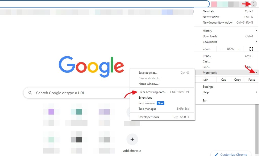 Chrome settings