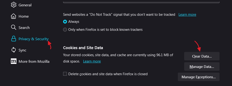 clear all cookies