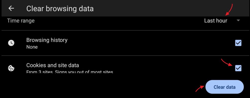 remvoe tracking cookies on Edge mobile 