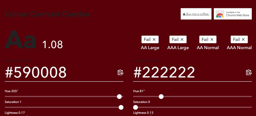 color contrast for accessibility