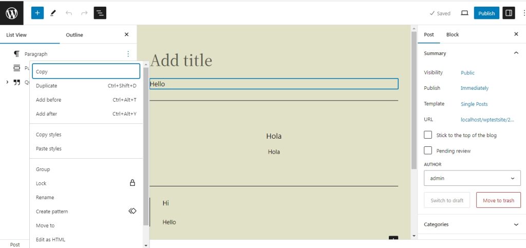 list view improvements