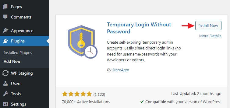 plugin to create a temporary admin user for support