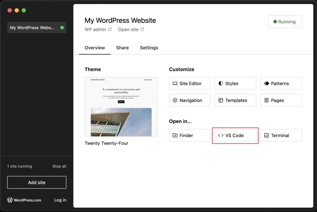 Studio by WordPress.com  open in tab