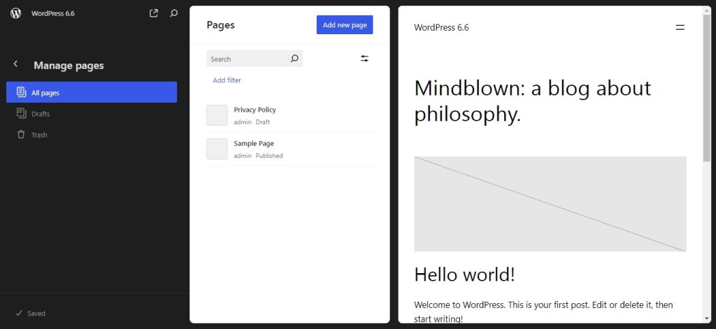 new data view in WordPress 6.6