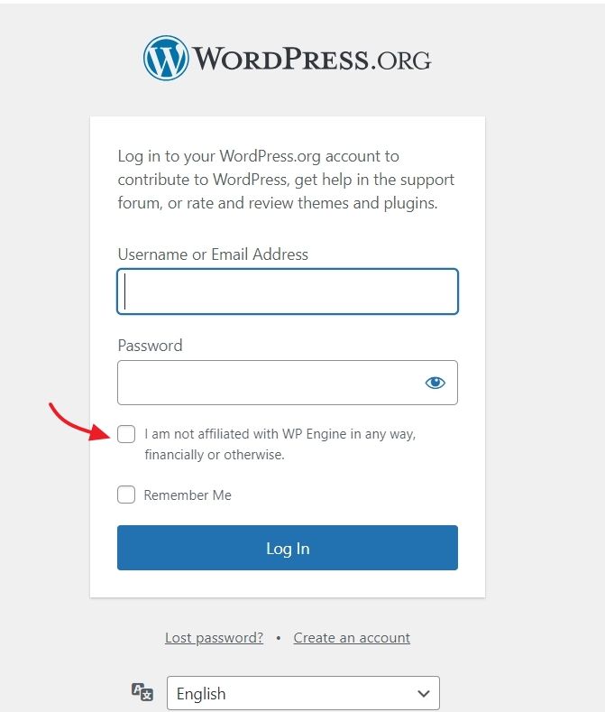 revised WordPress.org mentioning WP Engine affiliation only