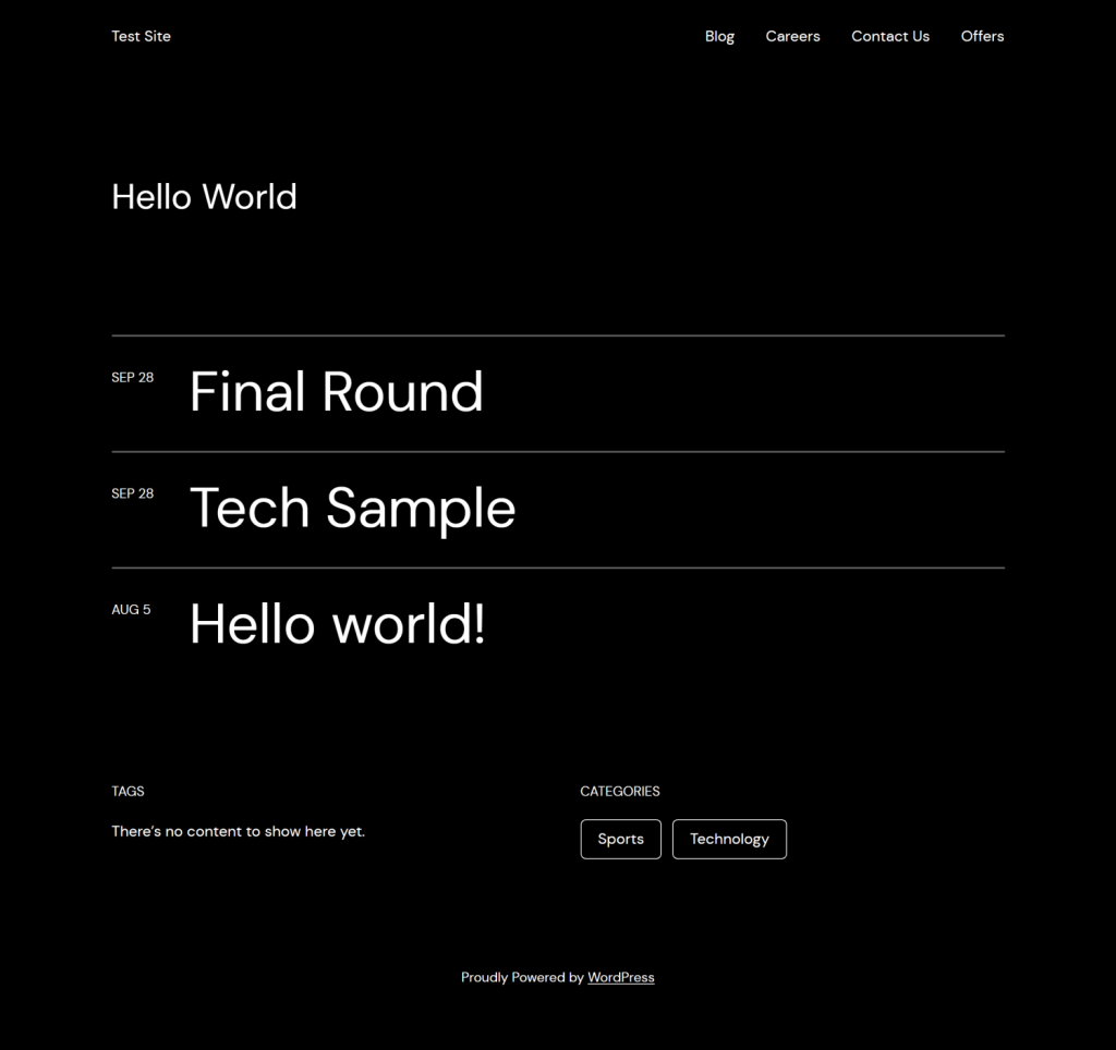 sample test theme