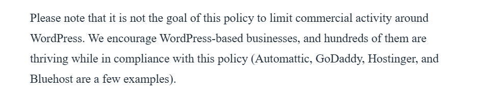 Godaddy mentioned in trademark policy page