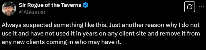 tweet from sir rogue of the taverns