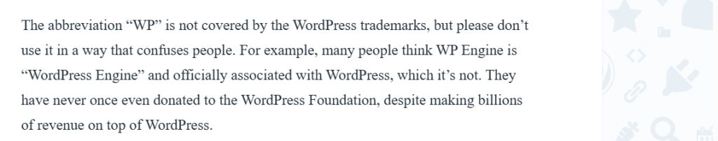 wp engine section reference