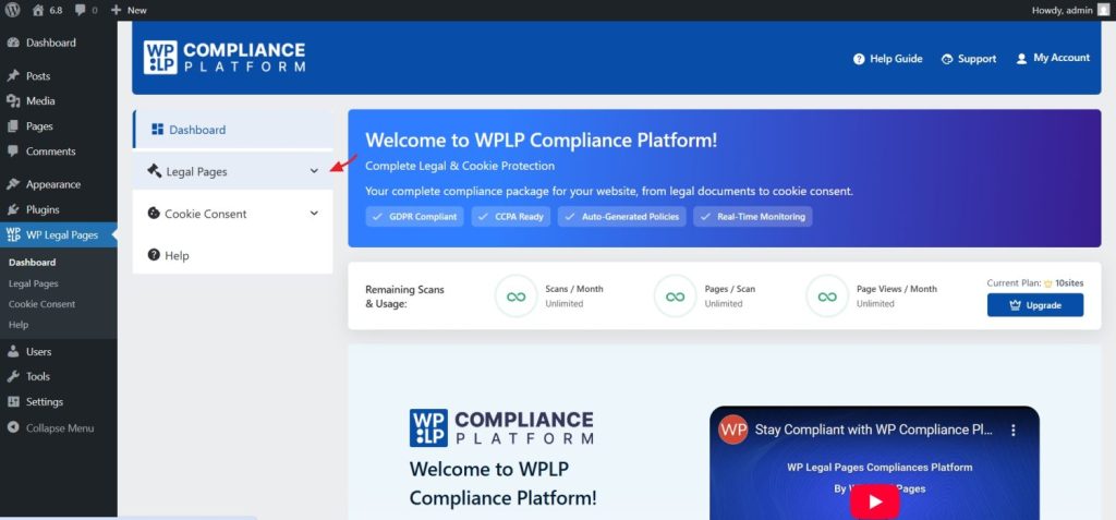 WPLP legal pages