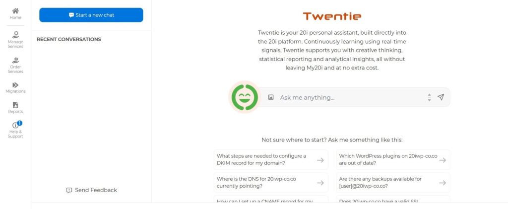 20i twentie AI support agent