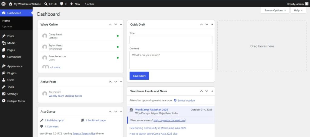 WordPress presence api plugin