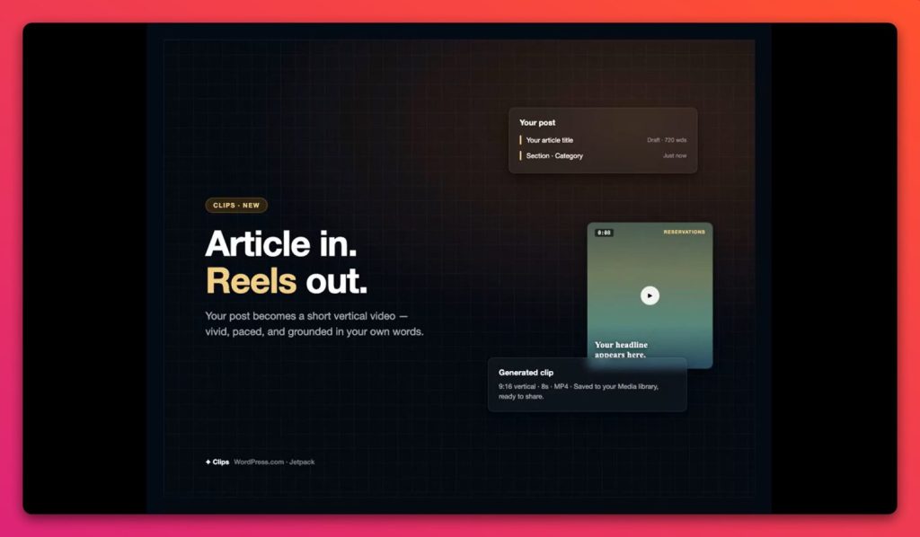 Clips radical speed month Automattic
